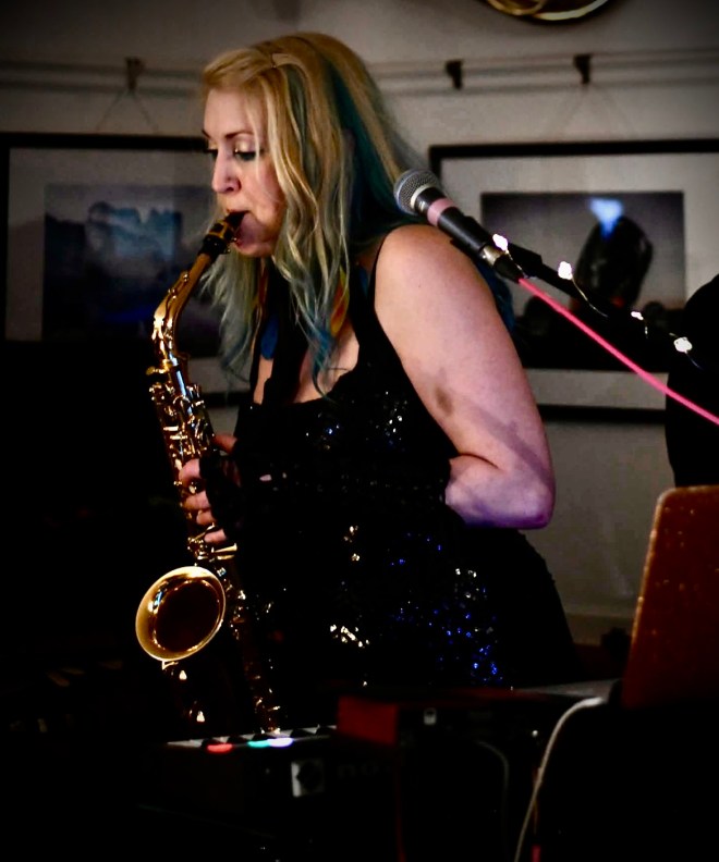 Saxophone player and singer Josie Campbell
