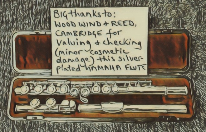 Flute appraisal by Wood Wind & Reed for Mind Cambridge