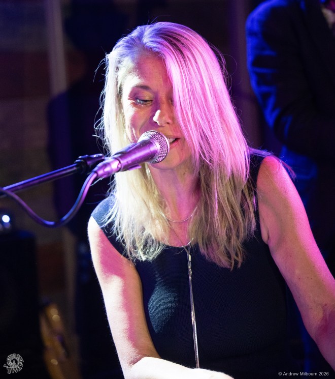 Singer songwriter and pianist Angie Collins